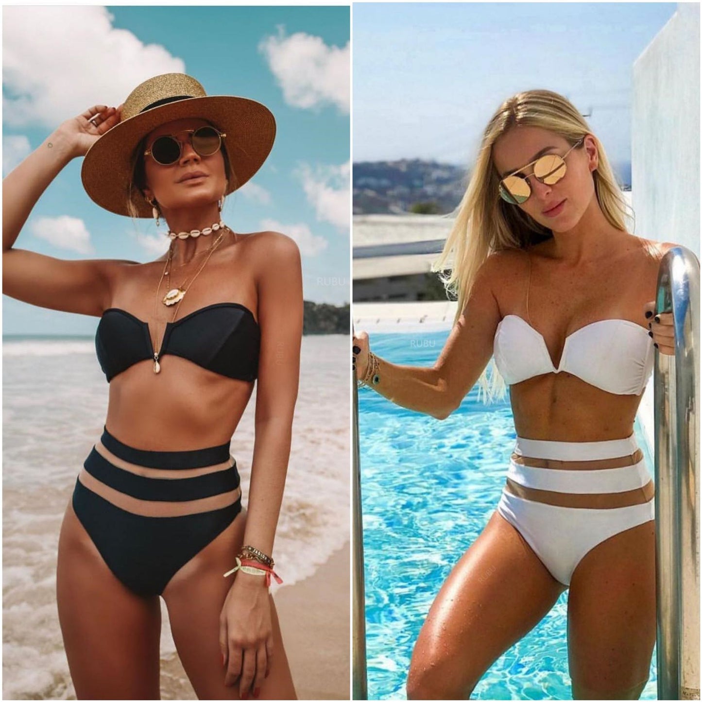Sexy high waisted bikini