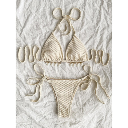 Halter Lace-up Bikini