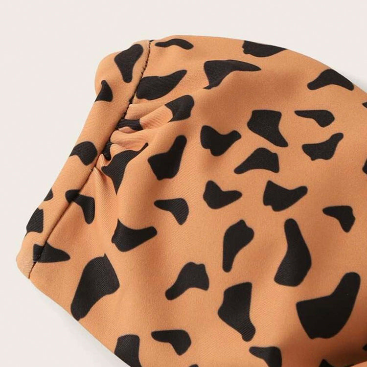 Leopard print split swimwear