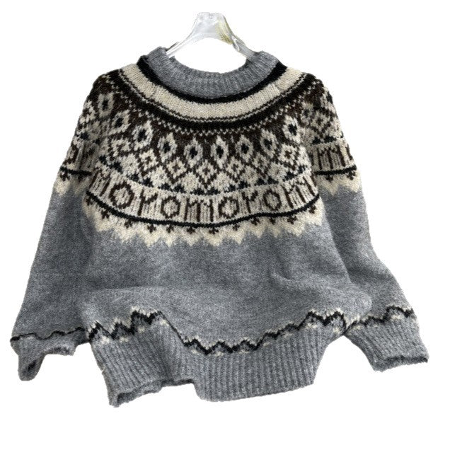 Pattern Soft Glutinous Plush Atmosphere Sweater Women's Clothing