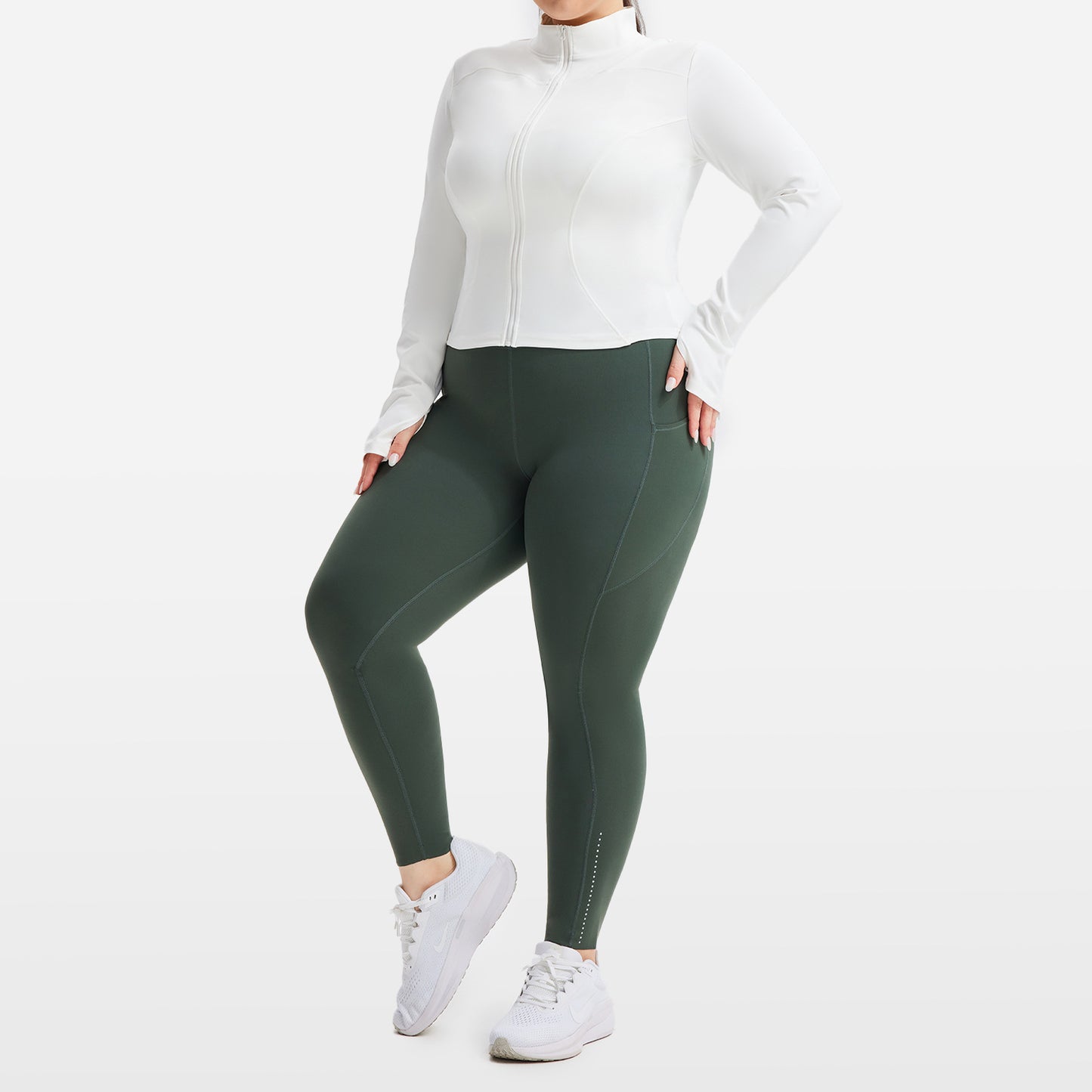 Large Size High Elastic Sports Sun Protection Jacket Long-sleeved Female Zipper Cardigan Jacket