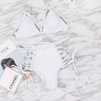 strap bikini split swimsuit