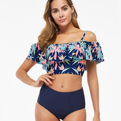 High-waisted Printed Swimsuit