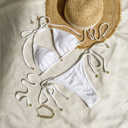 Halter Lace-up Bikini