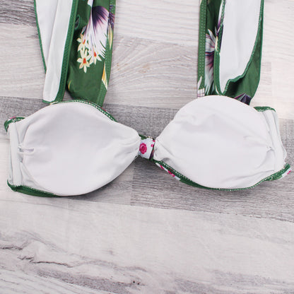 High-waisted printed bikini