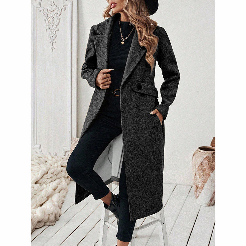 Notch Lapel Trench Coat