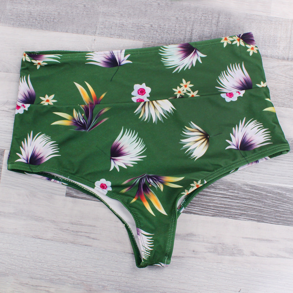 High-waisted printed bikini