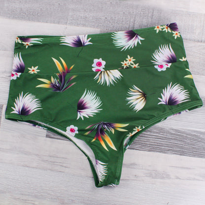 High-waisted printed bikini