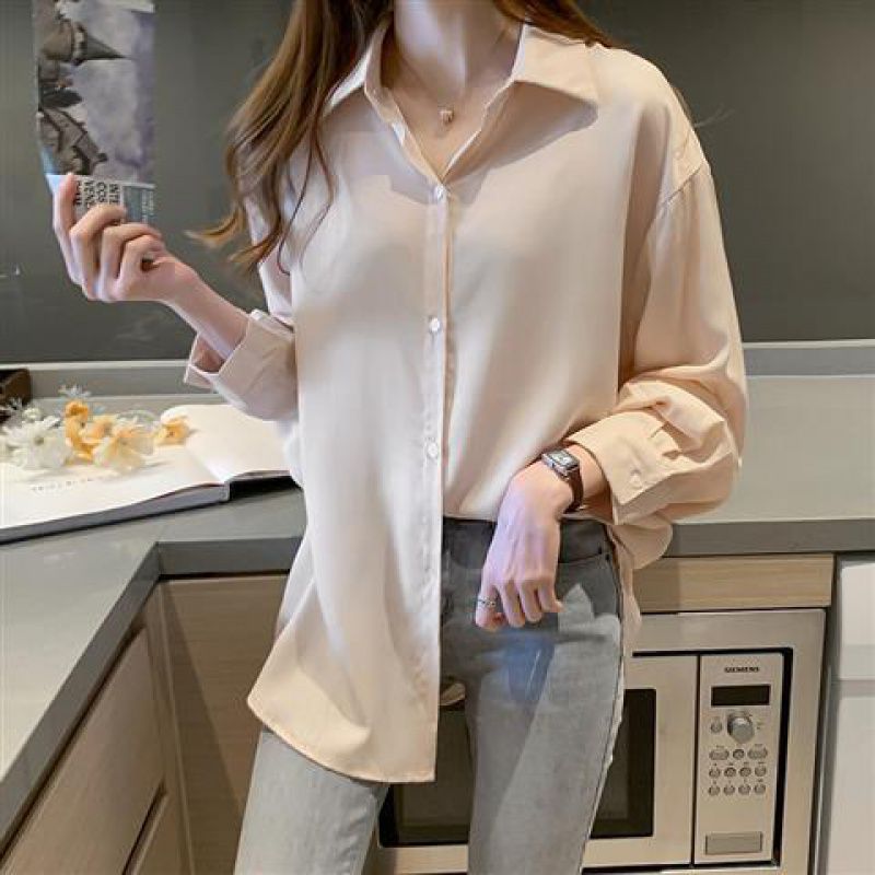 Sungtin  Female Green Blouse Shirts Social Oversized Office Lady Chiffon