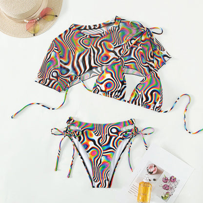 Rope Mesh Colorful Bikini