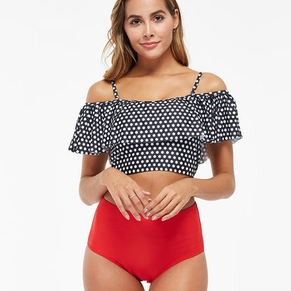 High-waisted Printed Swimsuit