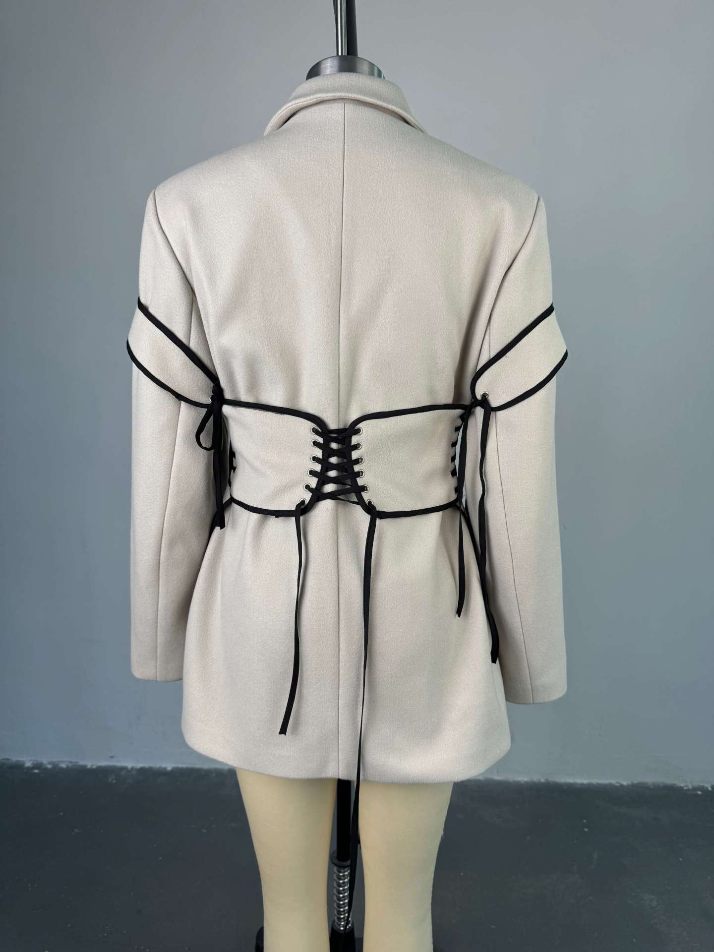 Women's Suit Collar Long-sleeved Woolen Coat