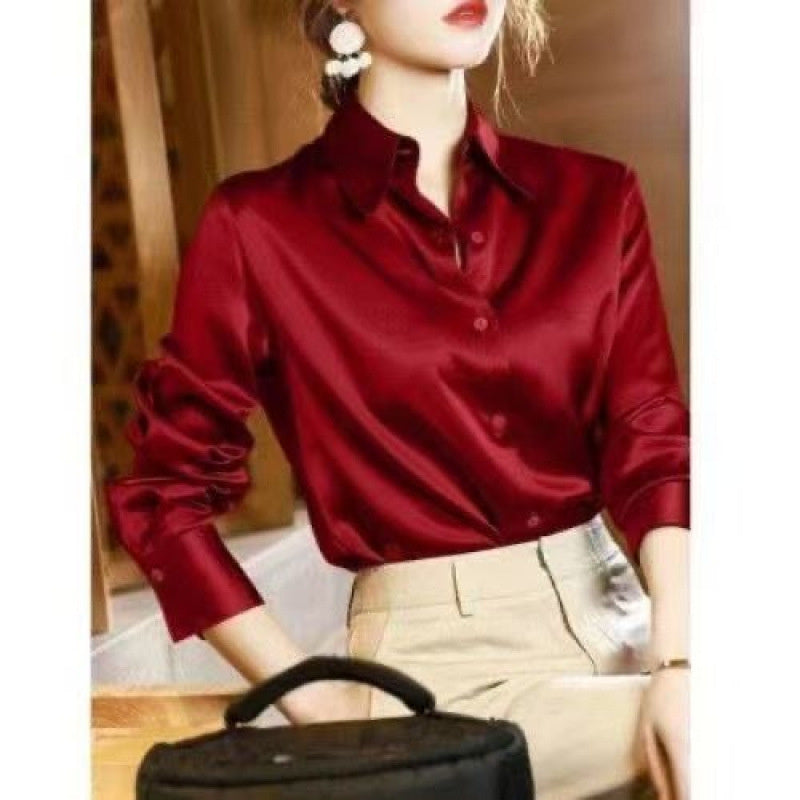 Professional Retro Unique Chic Purple Blouse Women Tops
