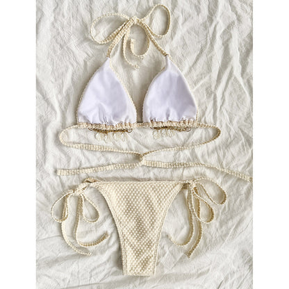 Halter Lace-up Bikini